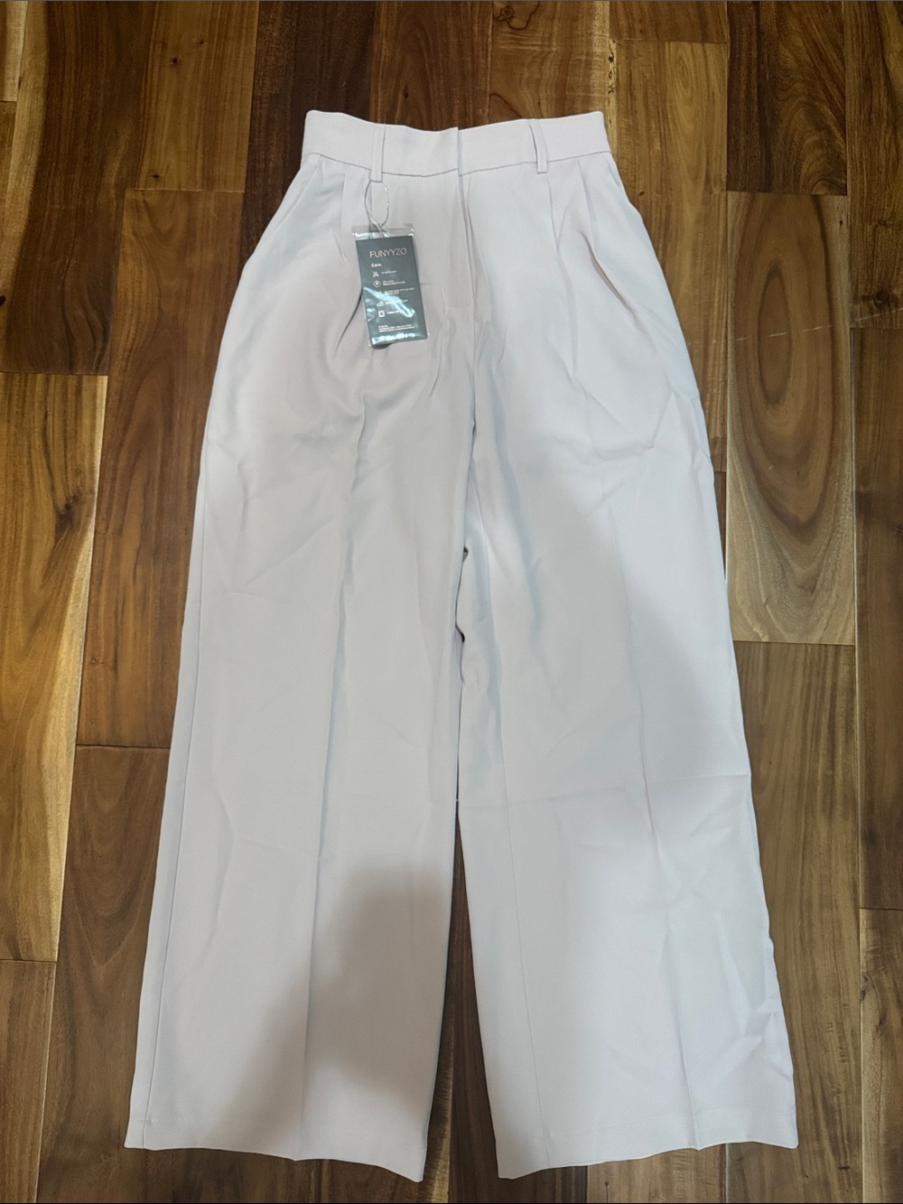 High-Waist Wide Leg Pale Pink Trousers